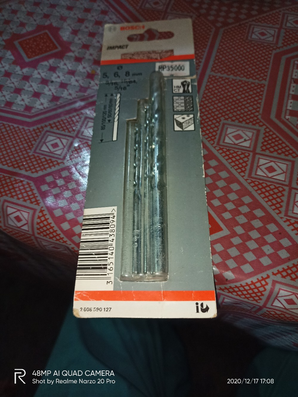 Mata Bor Set Tembok Beton Bosch 5pcs