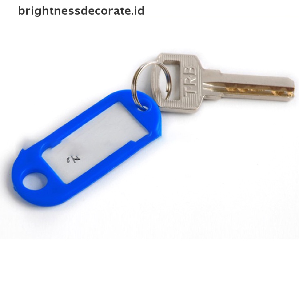 [birth] 50pcs Keychain Key ID Label Tags Luggage ID Tags Hotel Number Classification [ID]