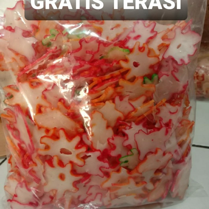 

NEW Krupuk Bintang Warna Warni Rasa Bawang 500gr Kerupuk Seblak Mentah