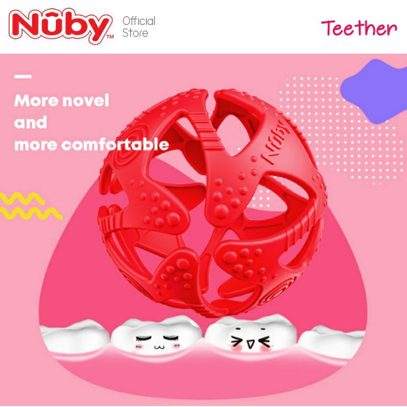 Nuby tuggy ball - gigitan anak | teether anak