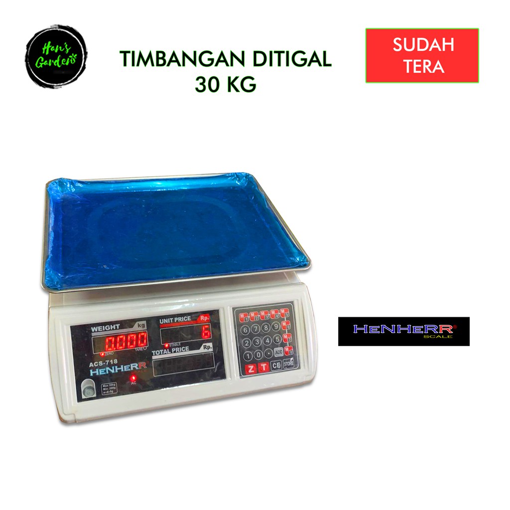 Timbangan Digital 30 kg timbangan sembako, laundry HENHERR ACS 718