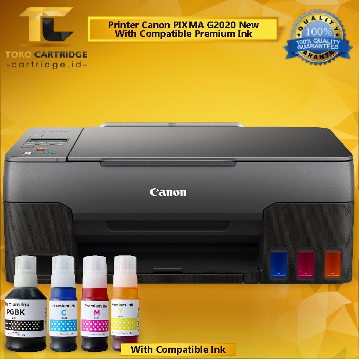 Printer Canon PIXMA Ink Efficient G2020 (Print - Scan - Copy) New Plus Tinta Original