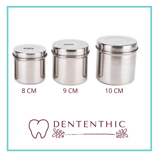 Dental tempat wadah tampon cotton pellet roll kapas stainless steel