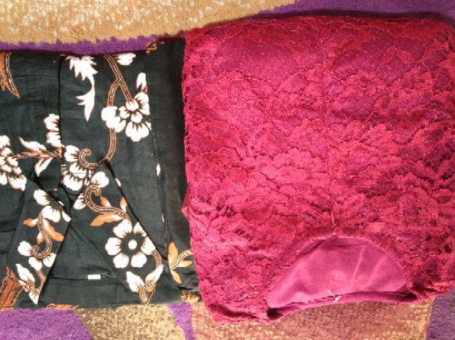 Zola_batik Batik Couple Brokat Rnb Couple Set Brokat 2733