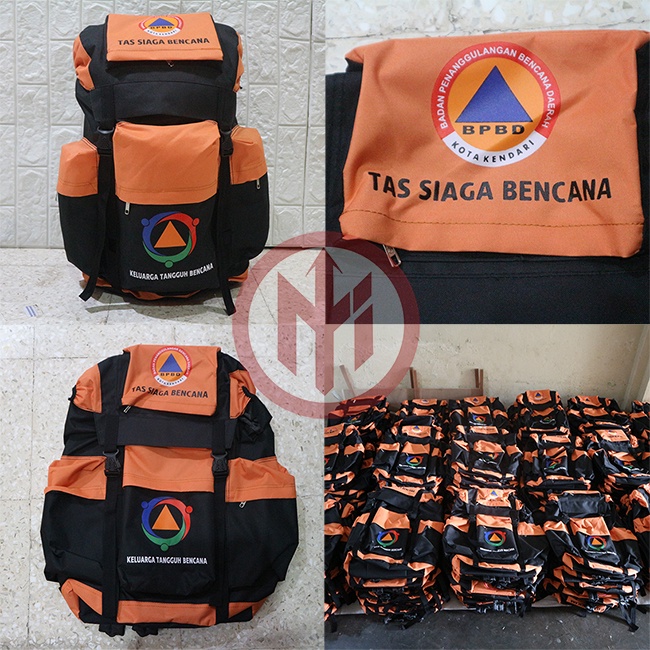 Preorder Tas Gunung BPBD Tanggap Bencana Ransel Souvenir Seminar Custom Sablon Murah Keren Intansi P
