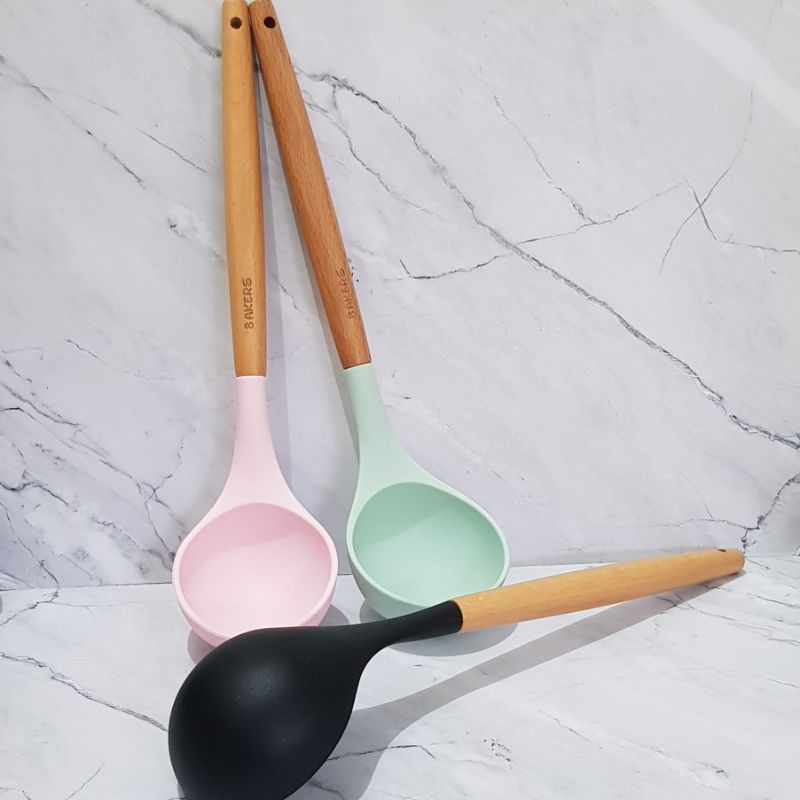 8akers Ladle silicone centong kuah besar sayur kuah soup spoon sendok sup silikon