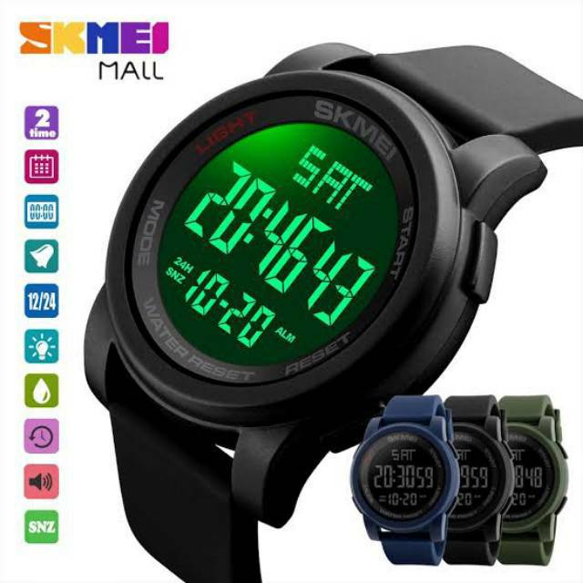 Jual skmei 1257 dg 1257 jam tangan murah digital led outdoor waterproof  dg1257 Indonesia|Shopee Indonesia