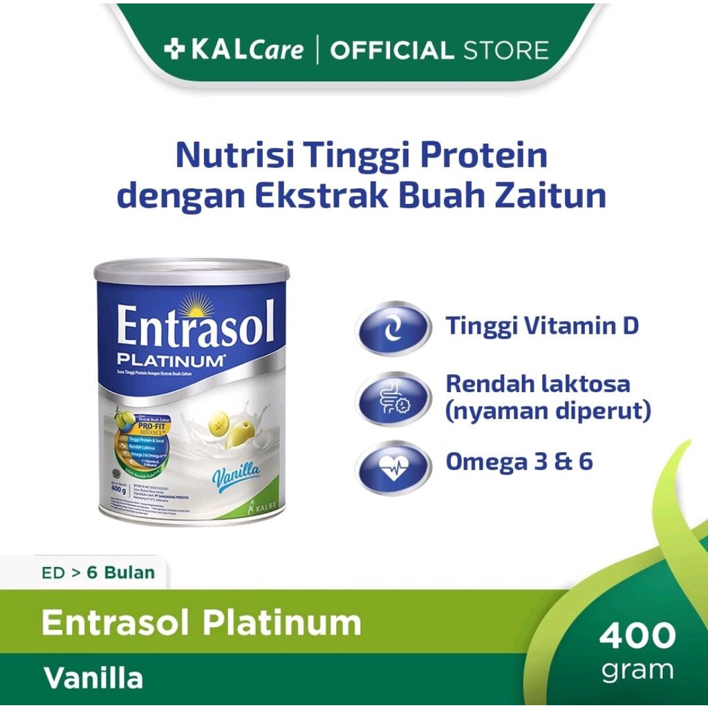 

Entrasol Platinum Vanila / Coklat 400 gr