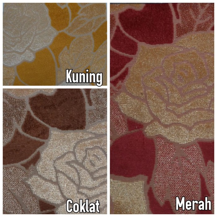 Kain Bludru / Beludru Motif Bunga Kembang - Velma (Meubel- Sofa- Jok) ~ yst516