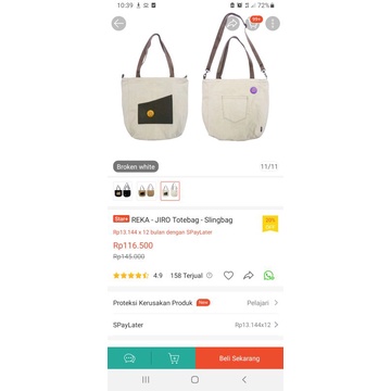 Reka - Jiro totebag - slingbag (good condi)