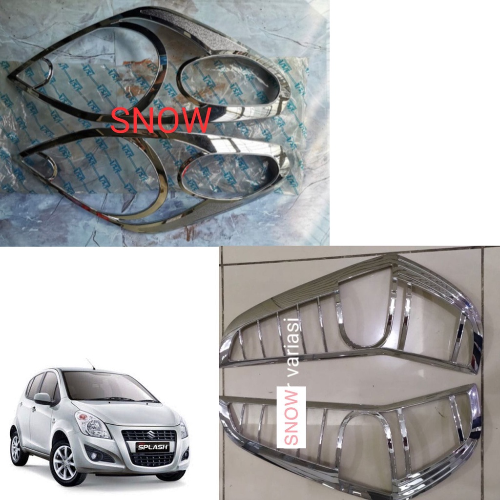 Paket Garnish Lampu Depan Belakang Suzuki Splash Chrome