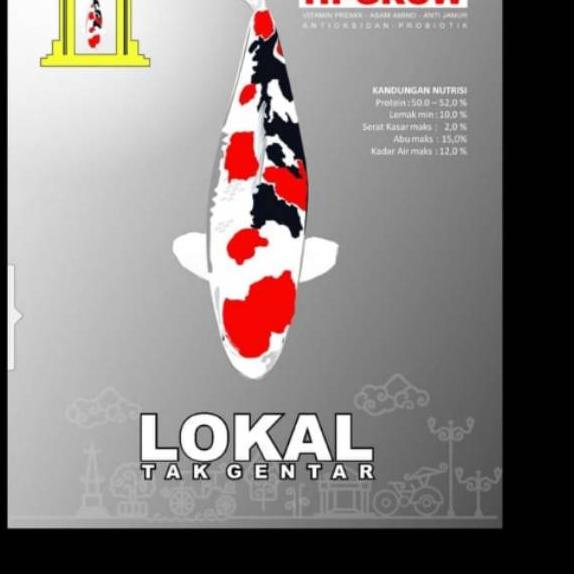 Kekinian Pakan Koi Lokal Tak Gentar LTG 1 KG ,.