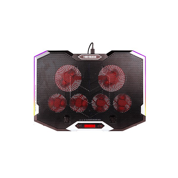 Coolingpad NYK Nemesis X5 KINGFISHER Cooling Pad pendingin laptop 6 super fan 7 flowing mode RGB