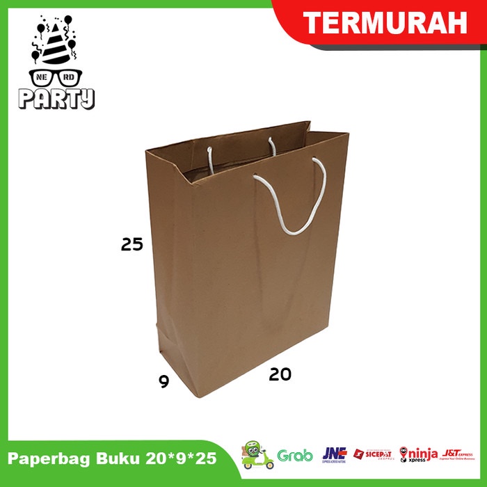 

Paper Bag Coklat Buku / Paper Bag Kraft / Tas Kertas / Tas Tenteng