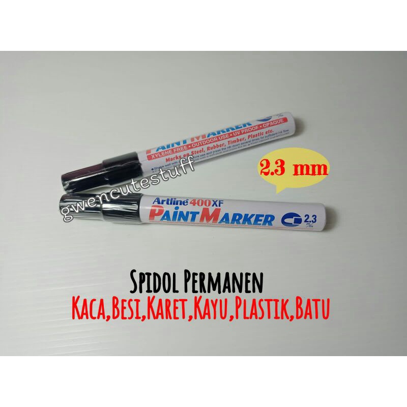

ARTLINE spidol Permanen Paint Marker 2.3 mm untuk Kaca Besi Kayu Karet Plastik Batu