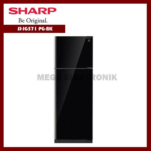 SHARP SJ-IG571 PG-BK KULKAS 2 PINTU PLASMA CLUSTER INVERTER - 428 LITER
