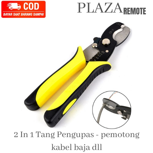 Tang potong kupas bentuk kakatua Pengupas Kawat Pengupas Kabel Crimper Pengupasan Cutter Baja Mangan Listrik Alat Potong Kabel