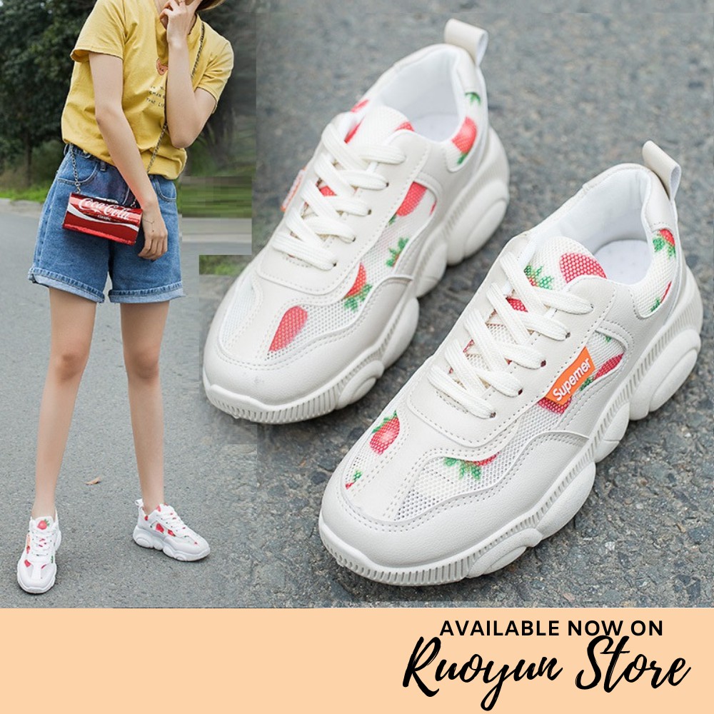 RYS - Strawberry Luxy Sepatu Sneakers Korea Fashion Casual - Ori Import