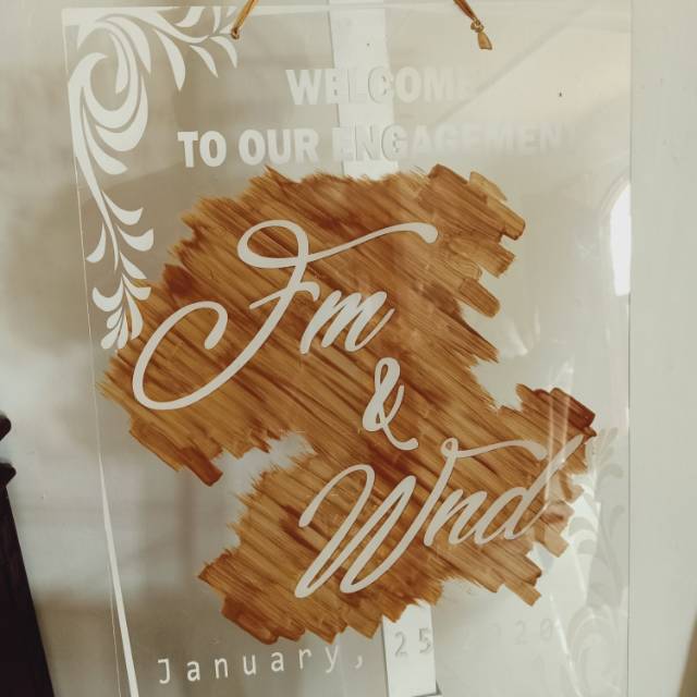 Acrylic engagement/decoration/backdrop/khitanan/wedding/anniversary/bridal shower