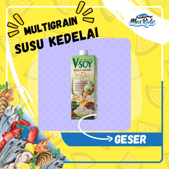 

Susu Kedelai Soy Milk Multi Golden Grain Original Vsoy Multigrain Milk