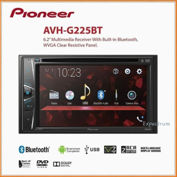 Pioneer AVH-G225BT Tape Mobil AVH G225 BT Double Din Head Unit Audio