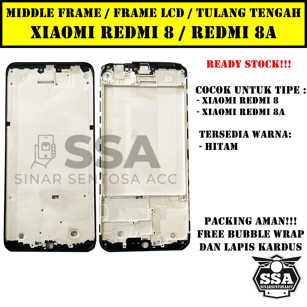 Tulang Tengah Middle Frame LCD Xiaomi Redmi 8a Original 100% Tulang Casing Bezel Bezzel Bazel Handphone HP Ori Original Awet Murah REDMI8a 8 a