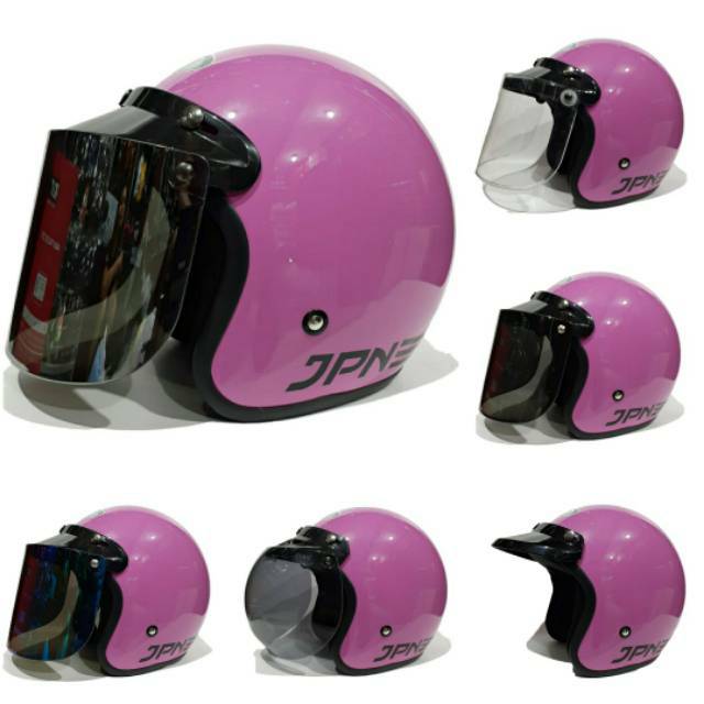 Helm Jpn Retro pink Magenta Gloss