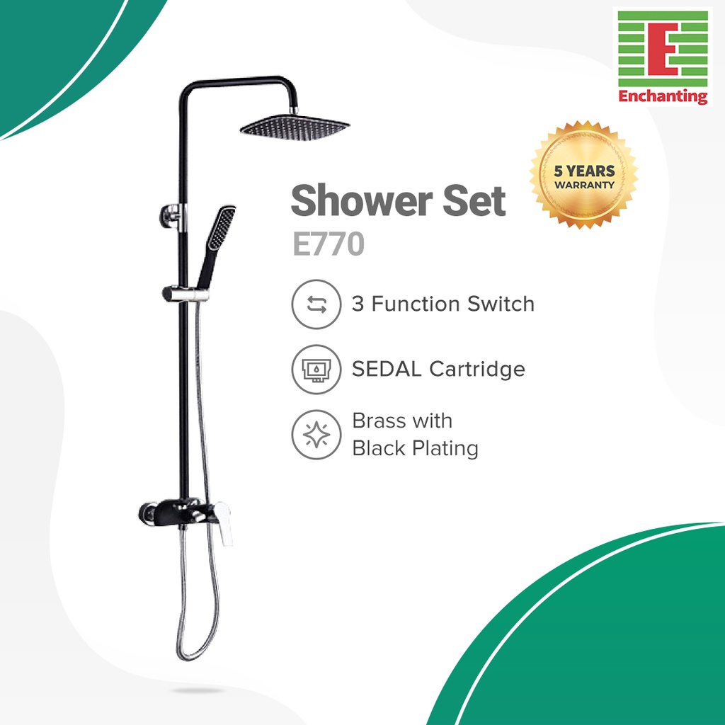 Enchanting Keran Air Panas Dingin Big Shower Black E770