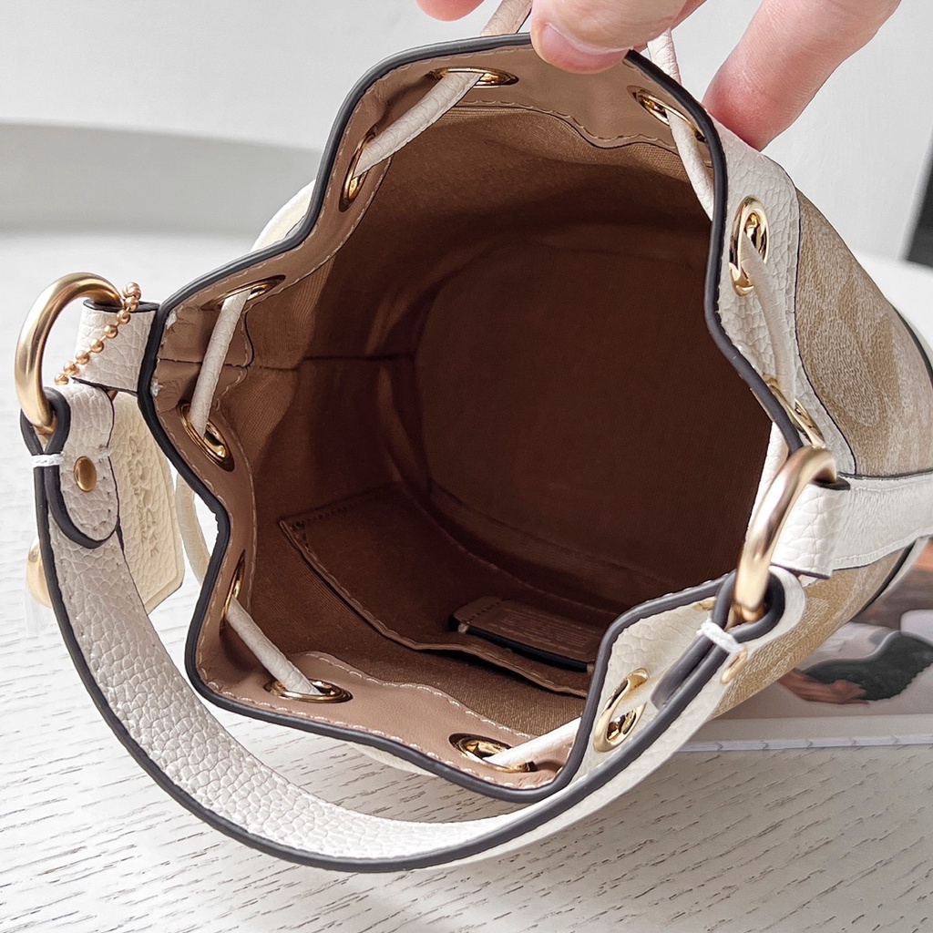 Tas wanita women Mini Demsey Bucket bag signature Jacquard mini bukcet bag 5121 5112 5268