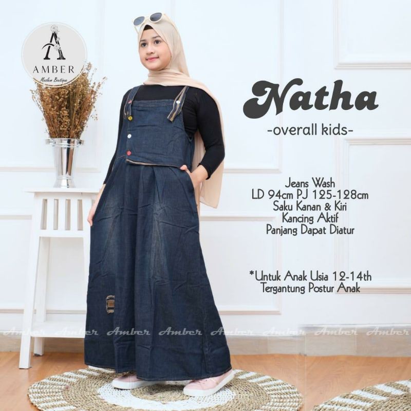 Nathan Kids Gamis anak mewah - overall anak premium - Baju anak lebaran - gamis anak terbaru umur 7-