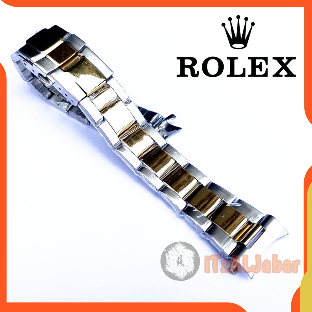 Tali jam tangan Rolex Daytona 20 mm Stainless strap Silver gold