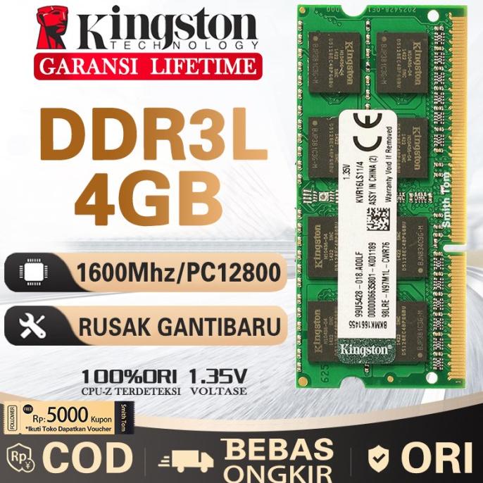 Ram laptop Kingston SODIMM 4GB DDR3L 12800/ DDR3L-1600 4G sodim