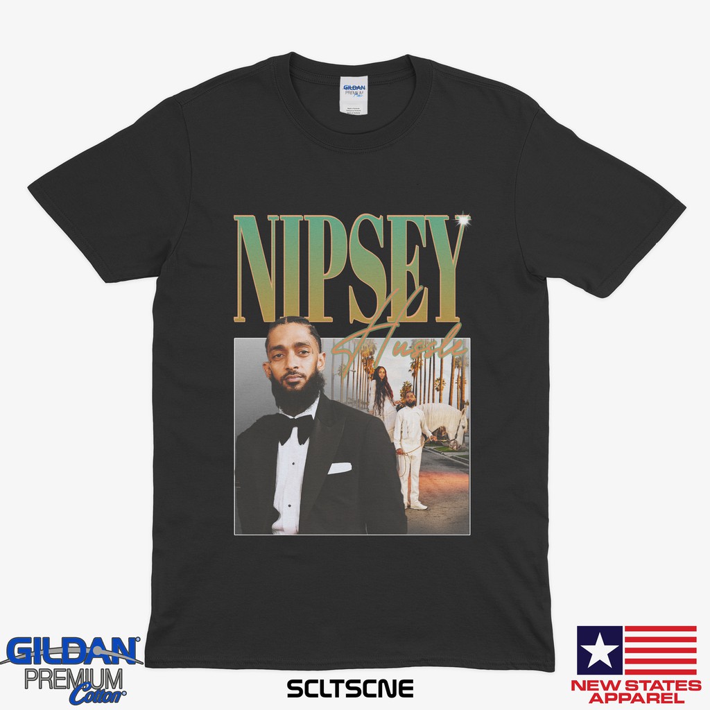 NIPSEY HUSSLE rap tee homage t-shirt kaos homage