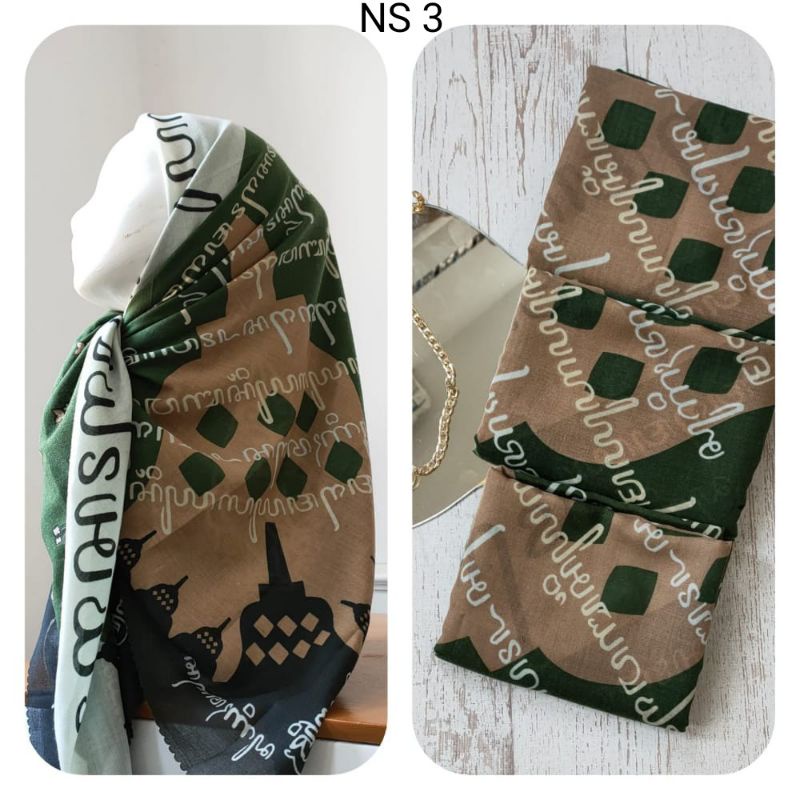 kerudung hijab koran arabic viral segi 4 voal cocok untuk acra juga bisa digunakan hijab santri/umum-NS 3