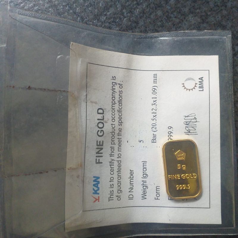 Antam 5gr Retro Potrait dan 5gr certi RM