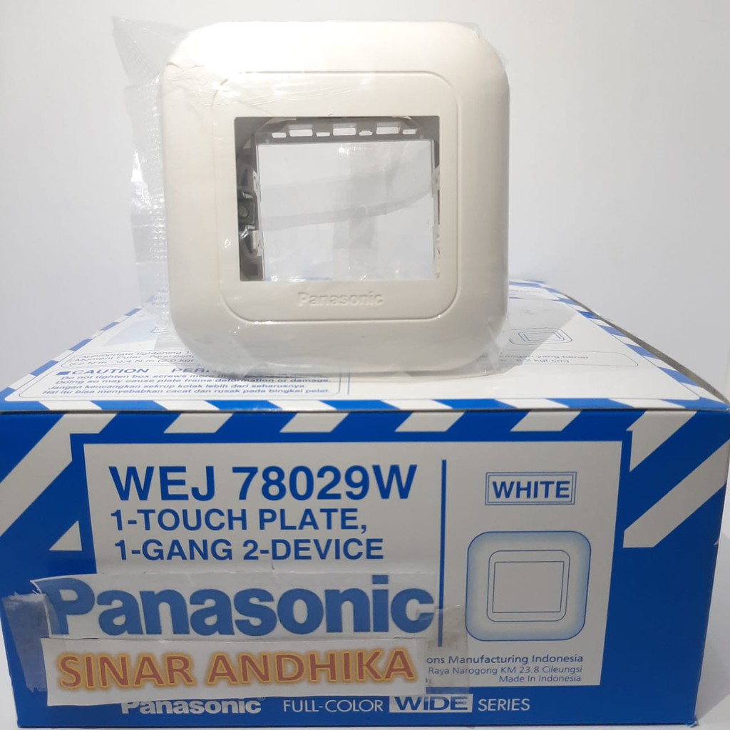 FRAME SAKLAR 1 GANG 2 DEVICE PUTIH PANASONIC WEJ 78029