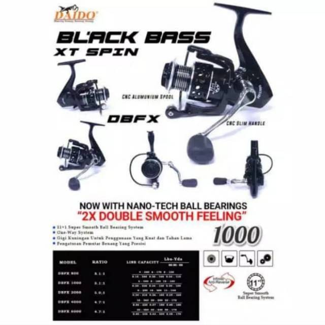 REEL DAIDO BLACK BASS XT 1000