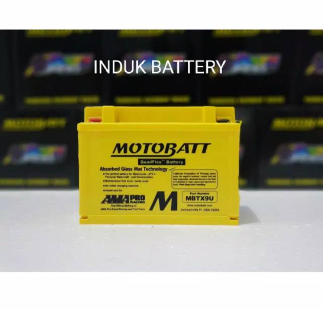Jual Aki Motobatt MBTX9U Motor Ninja 250 FI Karbu Mono Z250SL ZX 250 R