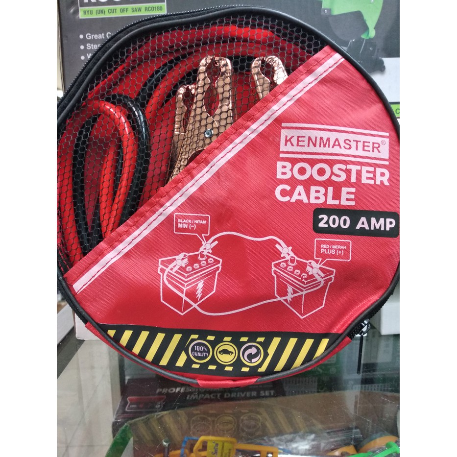 Otomotif - Charger Aki Portable - Aki Mobil Kabel Jumper Aki Kenmaster 200A - Kabel Booster - Jumper