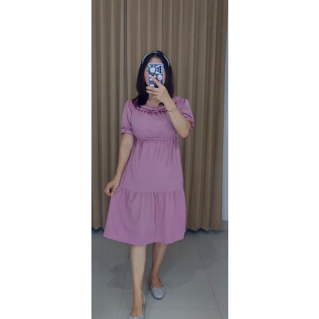 Mini Dress Karet Pinggang Mini Dress Syakira