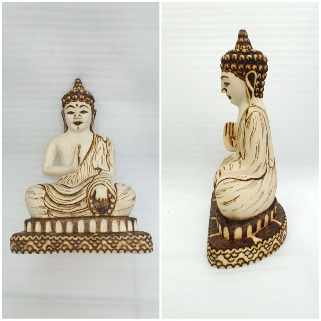 patung kayu solder Buddha duduk