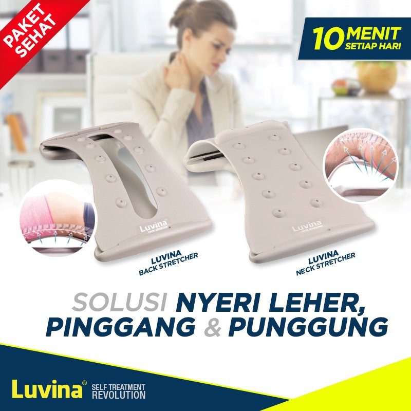 Luvina Back + Neck Stretcher / Alat Terapi Nyeri Leher &amp; Pinggang
