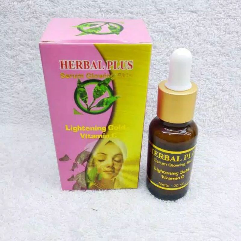 Herbal Plus Serum Glowing Lightening Gold + Vitamin C 120 ml Rumah Cantik Essence Serum Perawatan Melembabkan Kulit Wajah