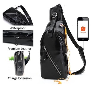 Monsoon - TAS SULTAN SELEMPANG PRIA T144/ CHARGE USB PORT + LUBANG HEADSET / TAS PRIA HO87