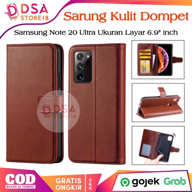 Case Samsung Note 20 Ultra / Casing Samsung Note 20 Ultra / Leather Case Flip Cover Wallet Dompet Hp
