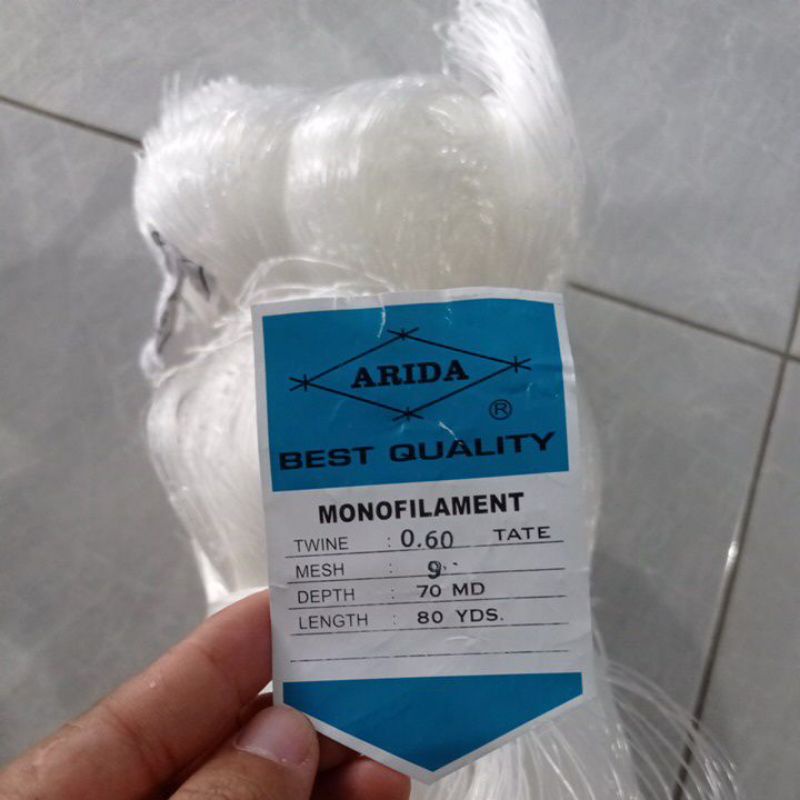 Jaring ikan arida 0.60 9 inchi 70md/80yds tate jaring ikan tuna jaring ikan tengiri jaring ikan besa