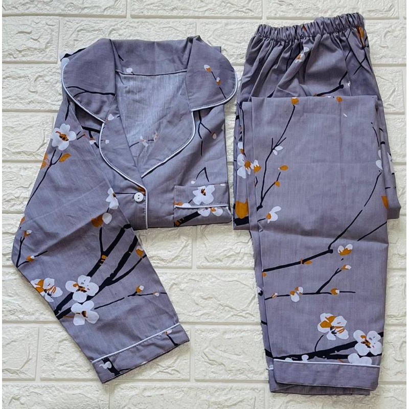 Baju tidur wanita piyama PP bahan soft katun adem lembut all size-2
