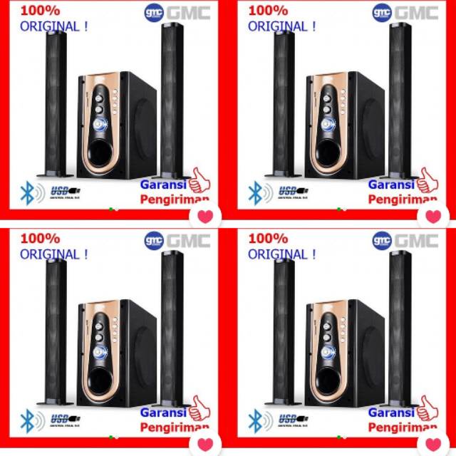 Spiker Multimedia GMC 886 P 2 in 1 Speaker Bluettoth radio Usb FULL BASS MANTAP