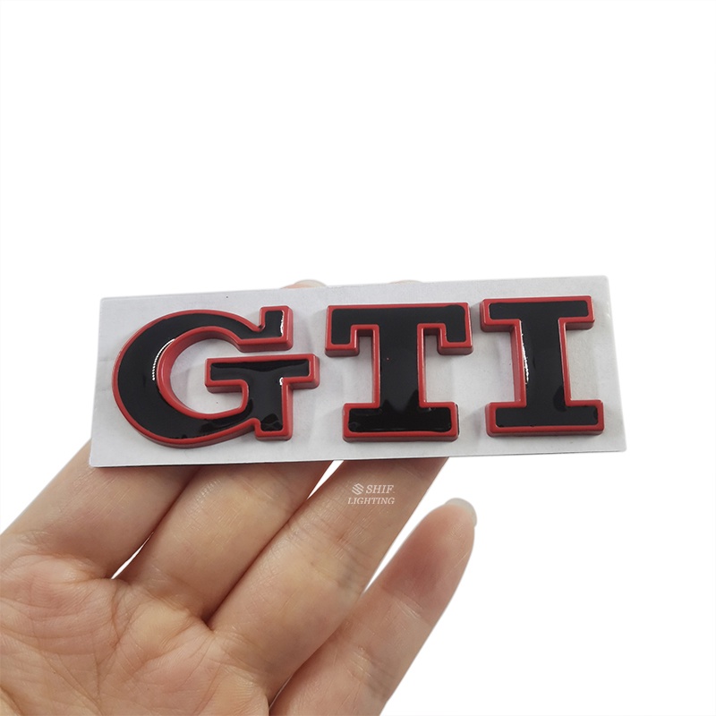 1pc Stiker Emblem Logo GTI Bahan Metal Untuk Bagasi Belakang Mobil Volkswagen Golf Polo GTI