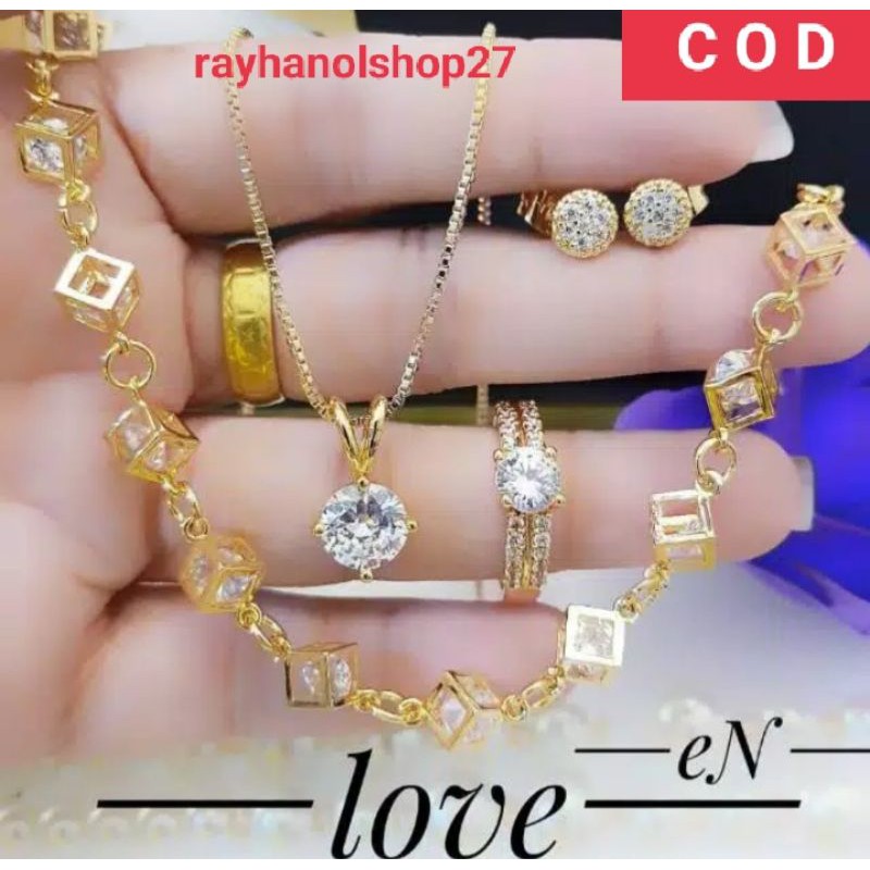 Xuping Set perhiasan wanita motif pilihan lengkap